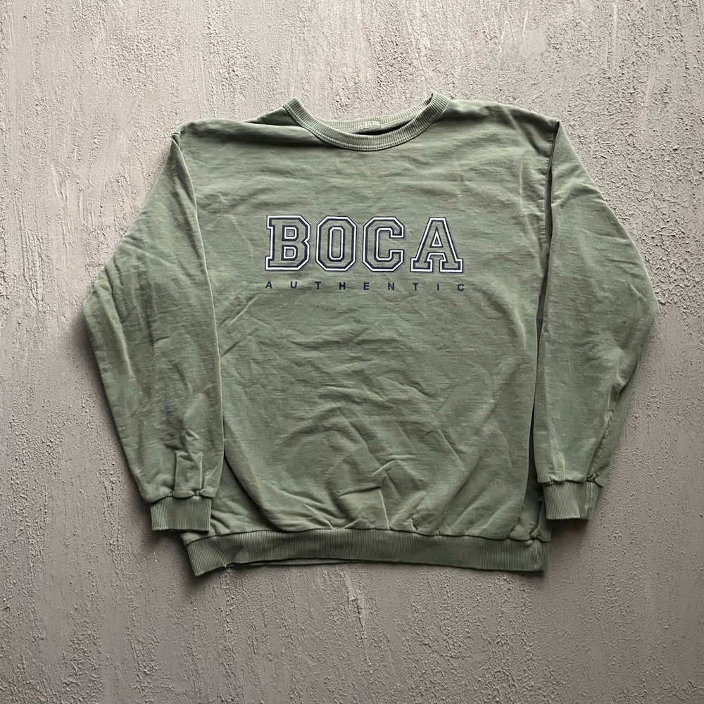 Vintage Boca Authentic Sweatshirt Mens XL Green 90s Boca Authentic